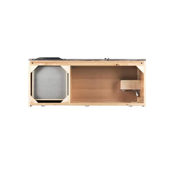 James Martin Vanities Columbia 48.0 in. W x 19.5 in. D x 36 in. H Single Bath Vanity in Ash Gray with Glossy White Composite Top
