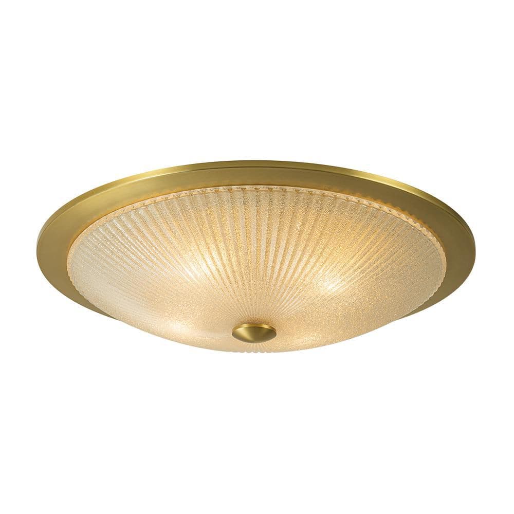 23.03 in. 4-Light Gold Transitional Flush Mount Ceiling Light Fixture Moder