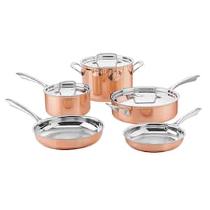 Copper Collection 8-Piece Stainless Steel Tri-Ply Cookware Set