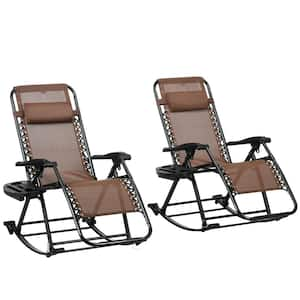 Brown Wood Outdoor Rocking Chair