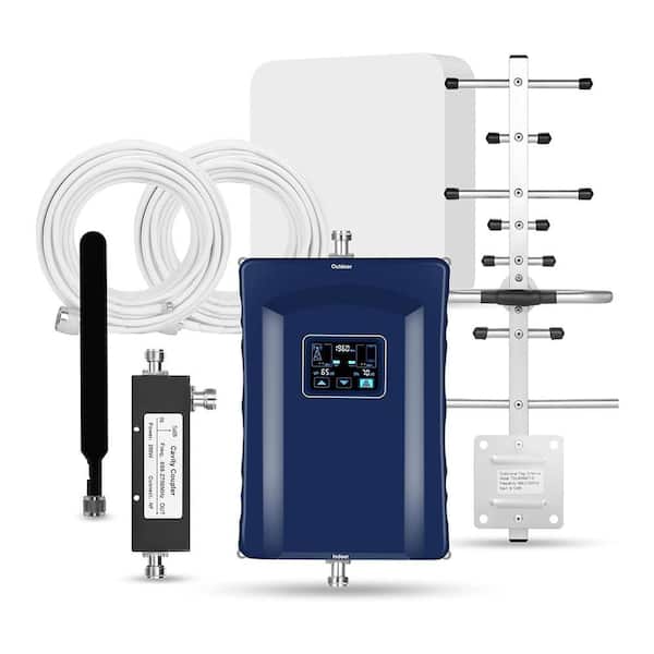 Multi-Room Cell Phone Signal Booster Up to 6500 sq ft Supports Band 66/25/2/4/5/12/13/17 Boosts 5G 4G Data
