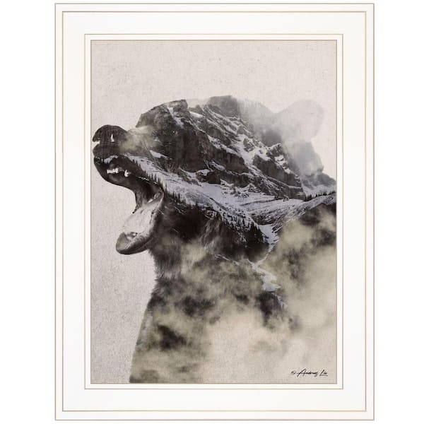 HomeRoots Charlie Bear Fog 1-Piece Framed Wall Art 19 in. x 15 in.