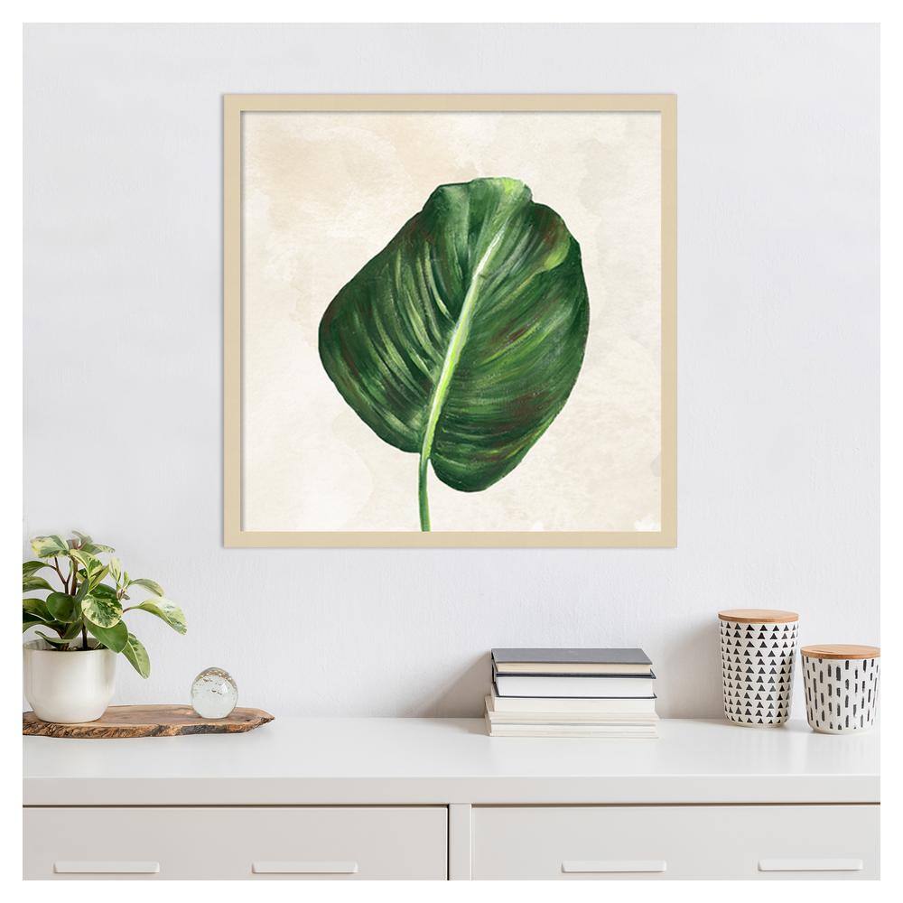 Tropical Leaves I Svelte Natural Framed Graphic Art Print