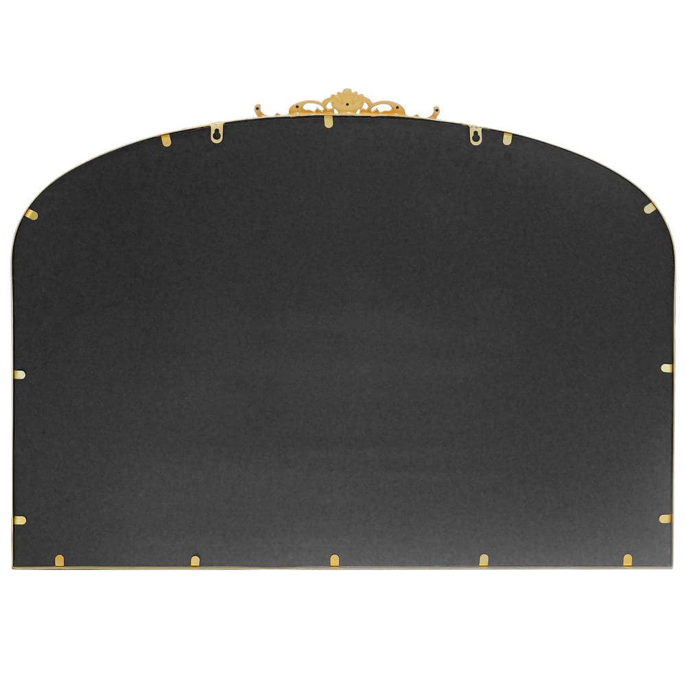 Medium Antique Gold Stainless Steel Arched Vanity Mirror