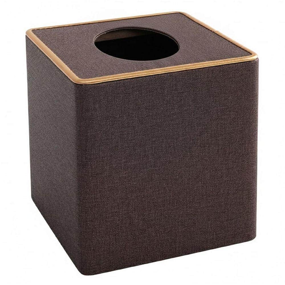 Square PU Leather Tissue Box Cover with Magnetic Bottom Decorative