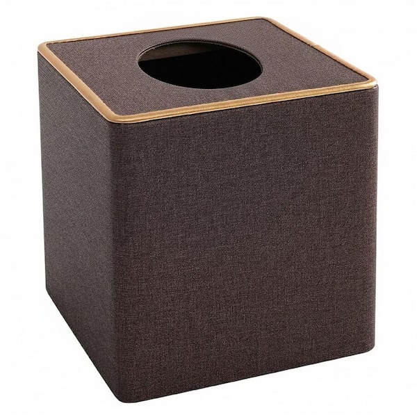 Square PU Leather Tissue Box Cover with Magnetic Bottom Decorative
