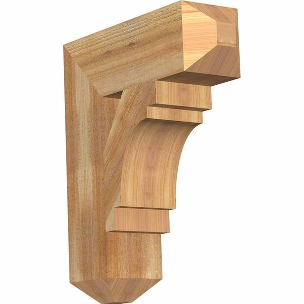Ekena Millwork 6 in. x 24 in. x 20 in. Western Red Cedar Merced Craftsman Rough Sawn Bracket