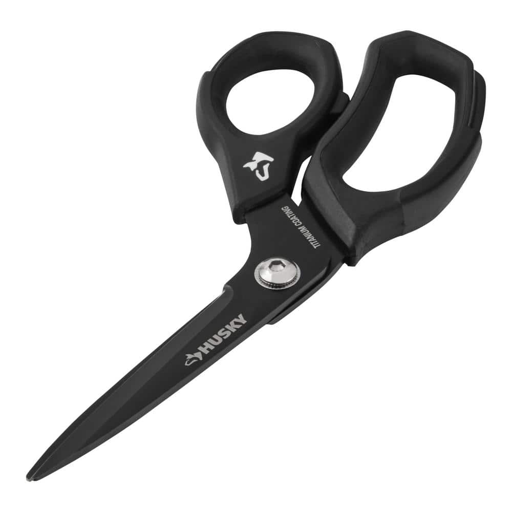 Husky 8 in. Titanium Coating Scissors 90993 - The Home Depot