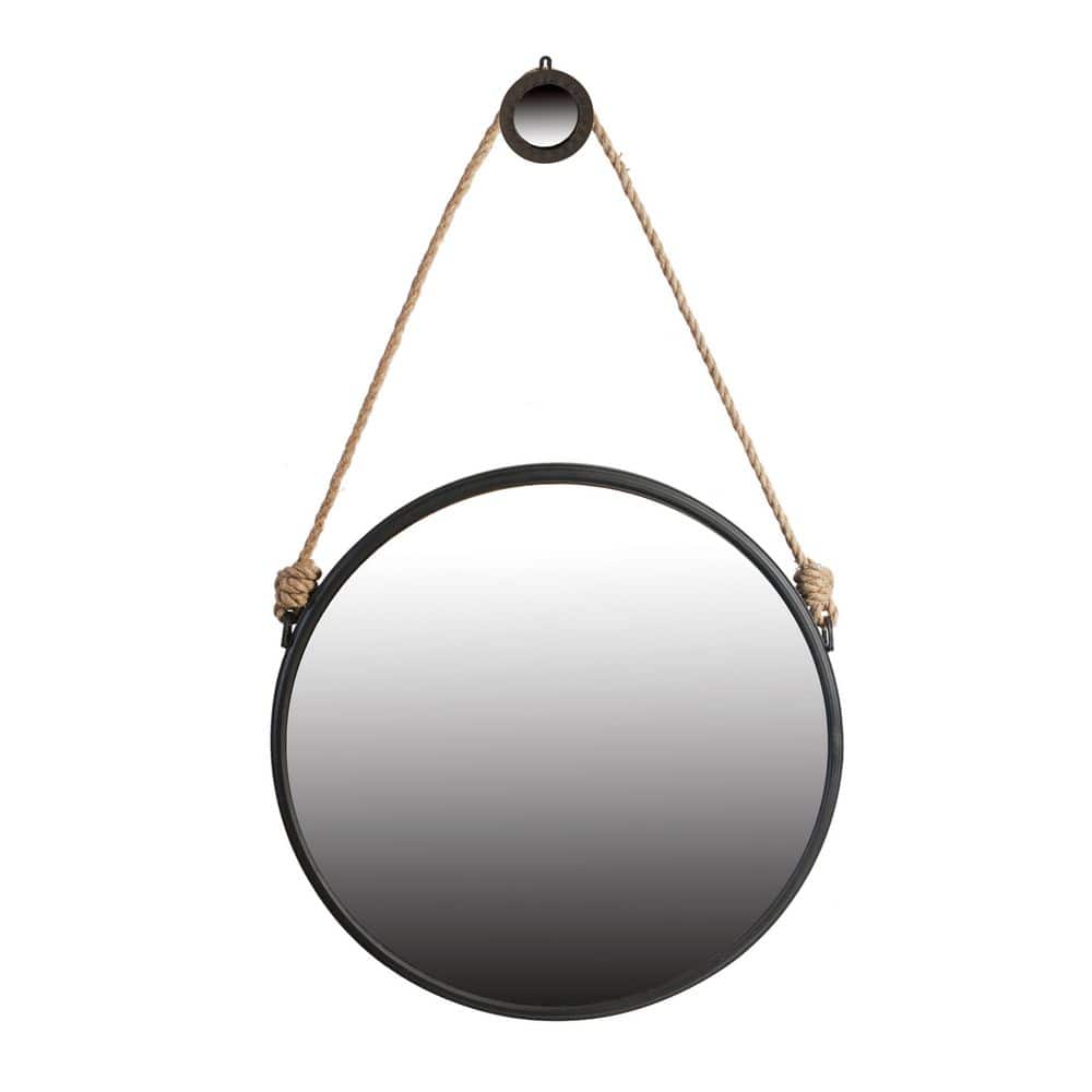 Contemporary Dustrial Black 29.5 in. W x 29.5 in. H On-Trend Hanging Round 