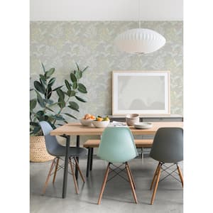 Sorrel Light Grey Botanical Strippable Non Woven Wallpaper