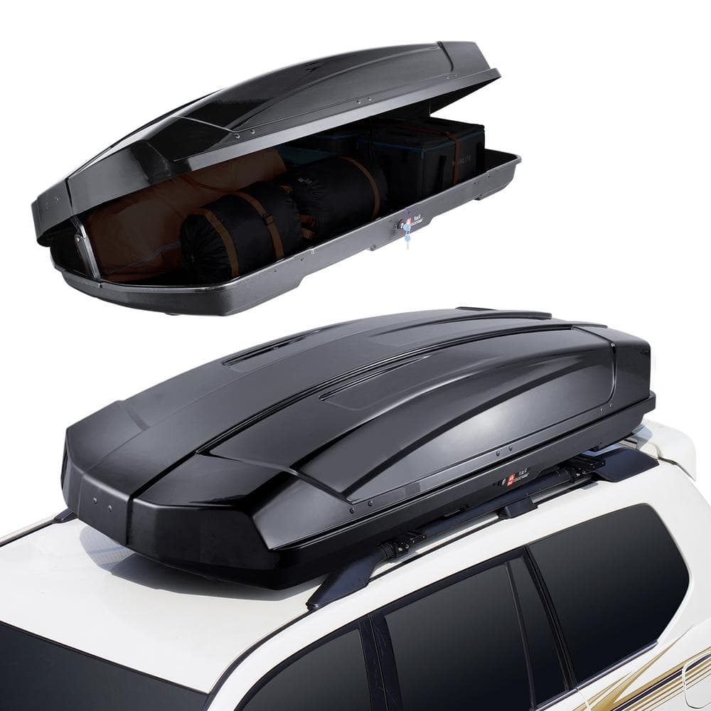 VEVOR 18 Cubic Feet Black ABS Rooftop Cargo Carrier