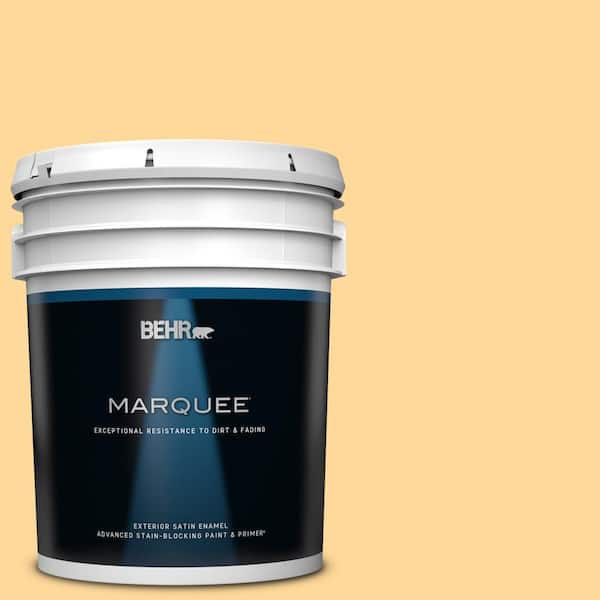 BEHR MARQUEE 5 gal. #P250-3 Marsh Marigold Satin Enamel Exterior Paint & Primer