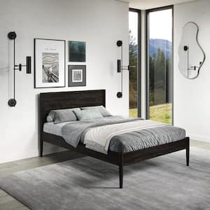 Urban Walnut Mid Center Brown Frame Full Platform Bed