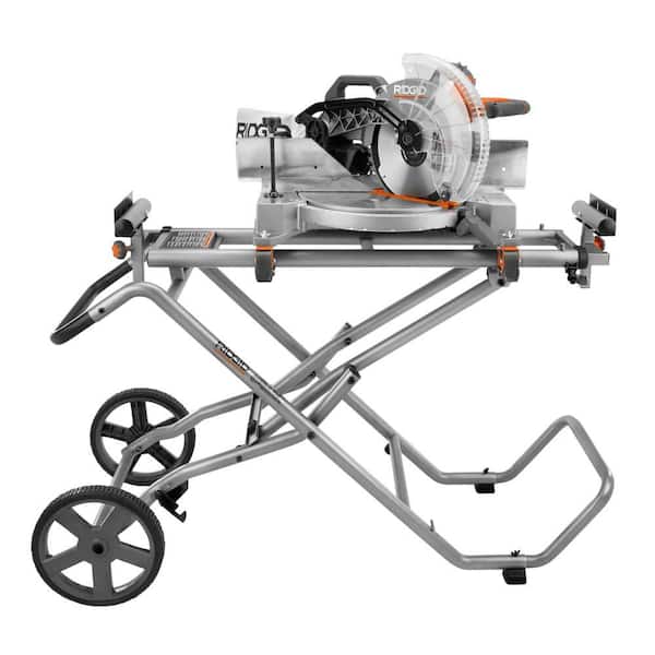 Universal Mobile Miter Saw Stand with Mounting Braces 