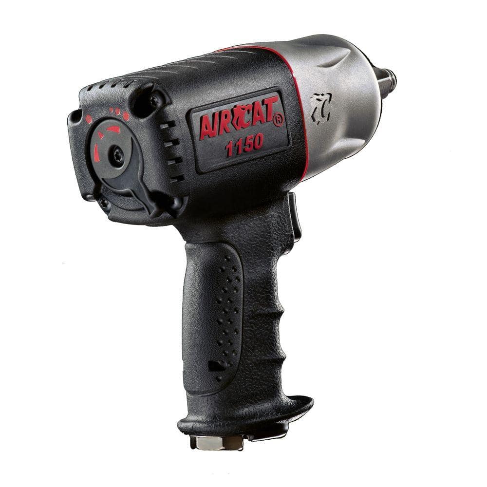 AIRCAT 1100-K 1/2" Twin Clutch Composite Air Impact Wrench Delivers 1100Ft-Lb 