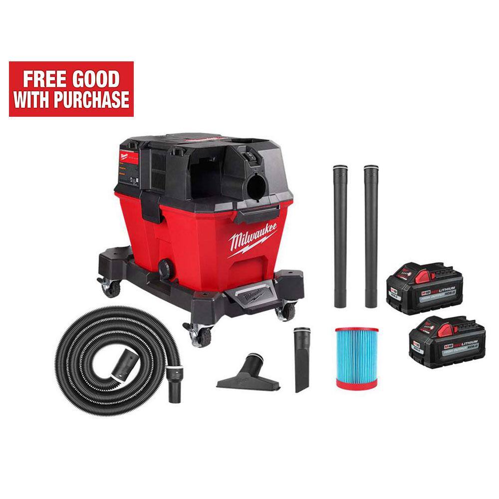 Milwaukee 0910-20 M18 FUEL 6 Gallon Wet/Dry Vacuum – Bare Tool, Cordless, Bagless
