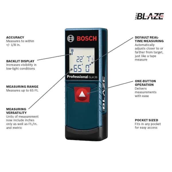 Medidor Laser Bosch Distancia Glm 20 0601072eg0