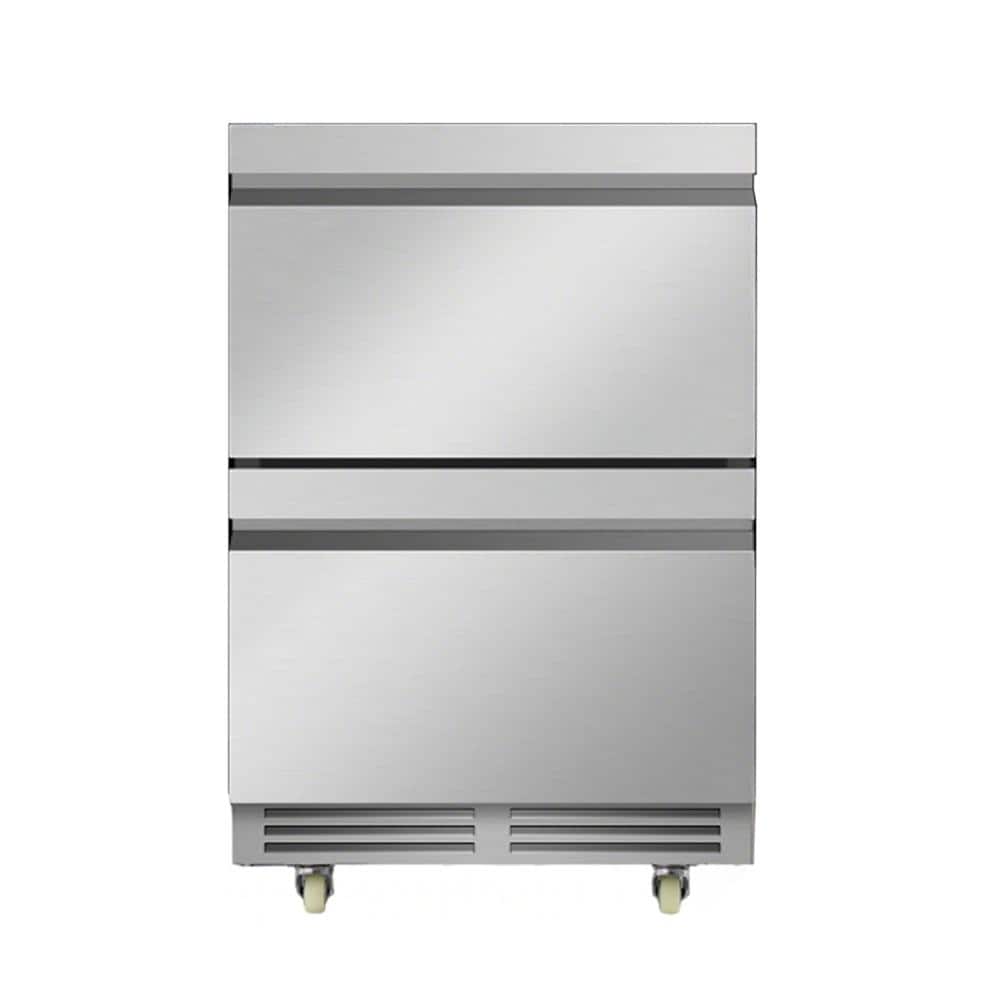 23.4 in. 4.9 cu.ft. 210-Can Built-in and Standard Double Drawer Refrigerator with Removable Grid in Silver price history on PriceWatchPro