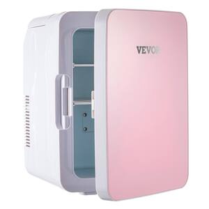 0.35 cu. ft. Mini Fridge in Pink Lightweight Compact Refrigerator without Freezer Bedroom Car Boat Dorm Skincare