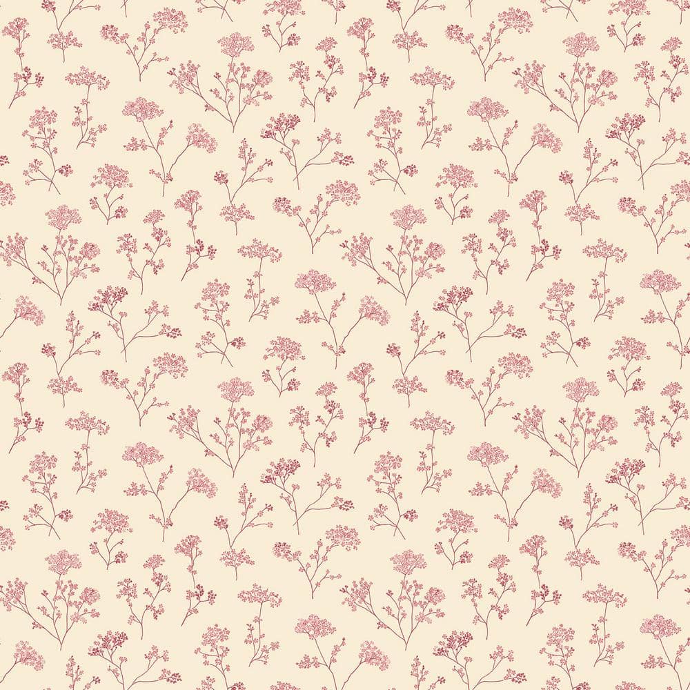Miniatures 2 Red Cow Parsley Floral Trail Matte Finish Non-Pasted Vinyl on 