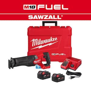 M18 FUEL ONE-KEY 18V Lithium-Ion Brushless Cordless SAWZALL Reciprocating Saw Kit with Two 5.0 Ah Batteries, Case