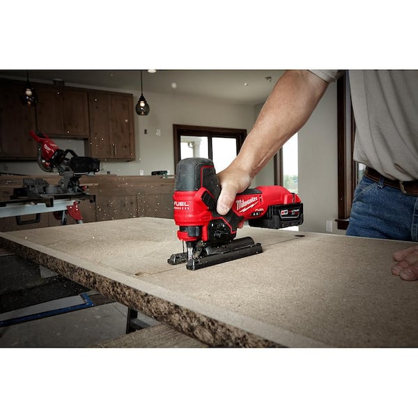 Milwaukee - M18 FUEL 18V Lithium-Ion Brushless Cordless Barrel Grip Jig Saw with 5.0 Ah Battery