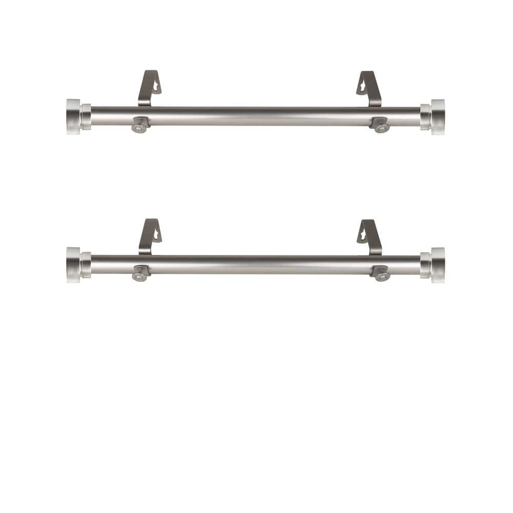 Rod Desyne 12 In. - 20 In. Side Window Curtain Rod In Satin Nickel (Set ...