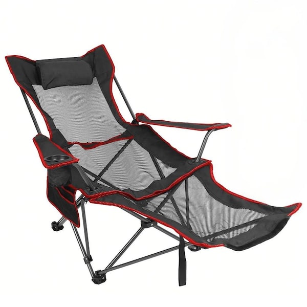 ESILOO Foldable Camping Chair-Heavy Duty, 330LBS Load, Reclining with Cup Holder and Pocket