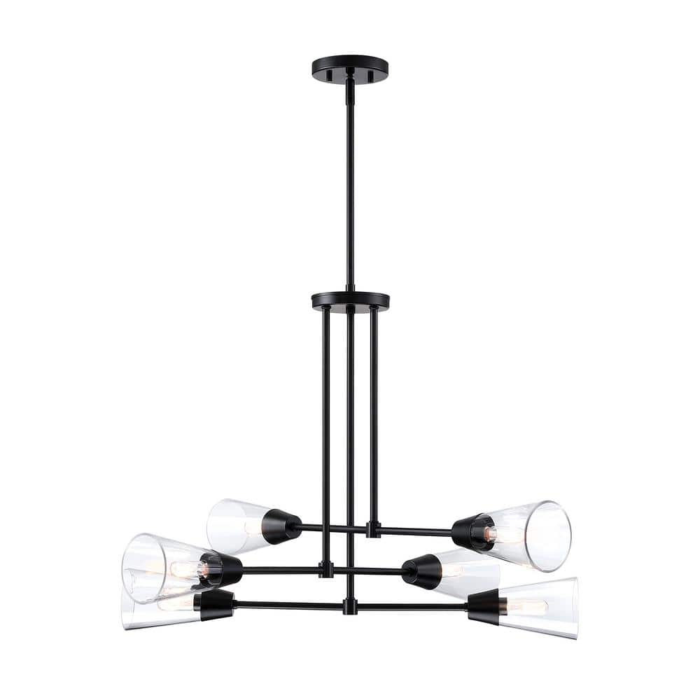 Norro Mid-Century Modern Sputnik Black Pendant Light