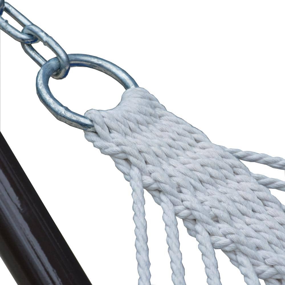 Blue Cotton Rope Hammock with Stand, Pad & Pillow