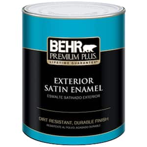 1 qt. Medium Base Satin Enamel Exterior Paint and Primer in One