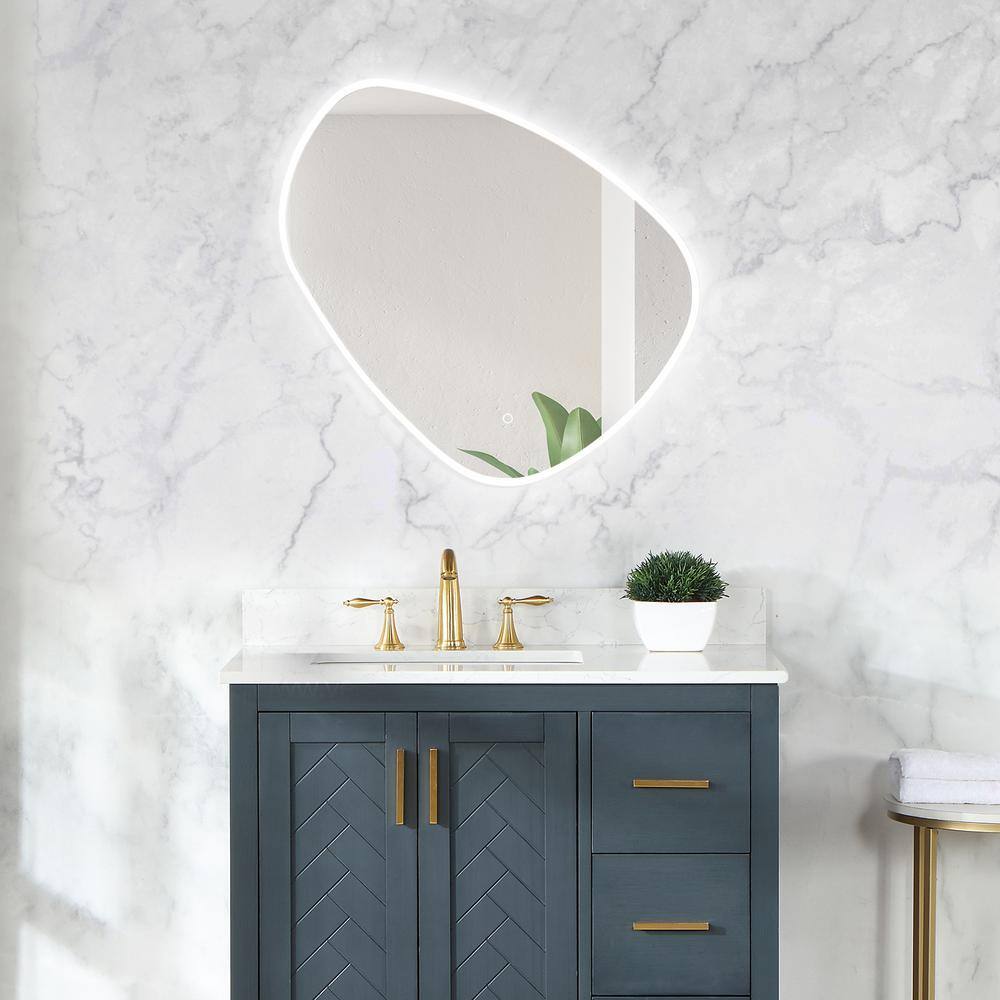 Rasso Frameless LED Lighted Bathroom Vanity Mirror