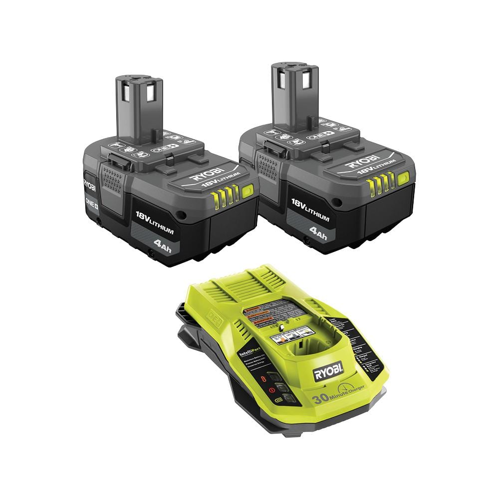 RYOBI 18V ONE+ (2)  Ah Lithium-Ion Batteries with 18V Charger PCL104K2N  - The Home Depot
