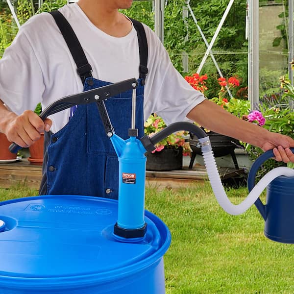 5 gal. - 55 gal. Drum Pump Lever-Action Barrel Pump with 3-Section Suction Tube Assembly and Hose