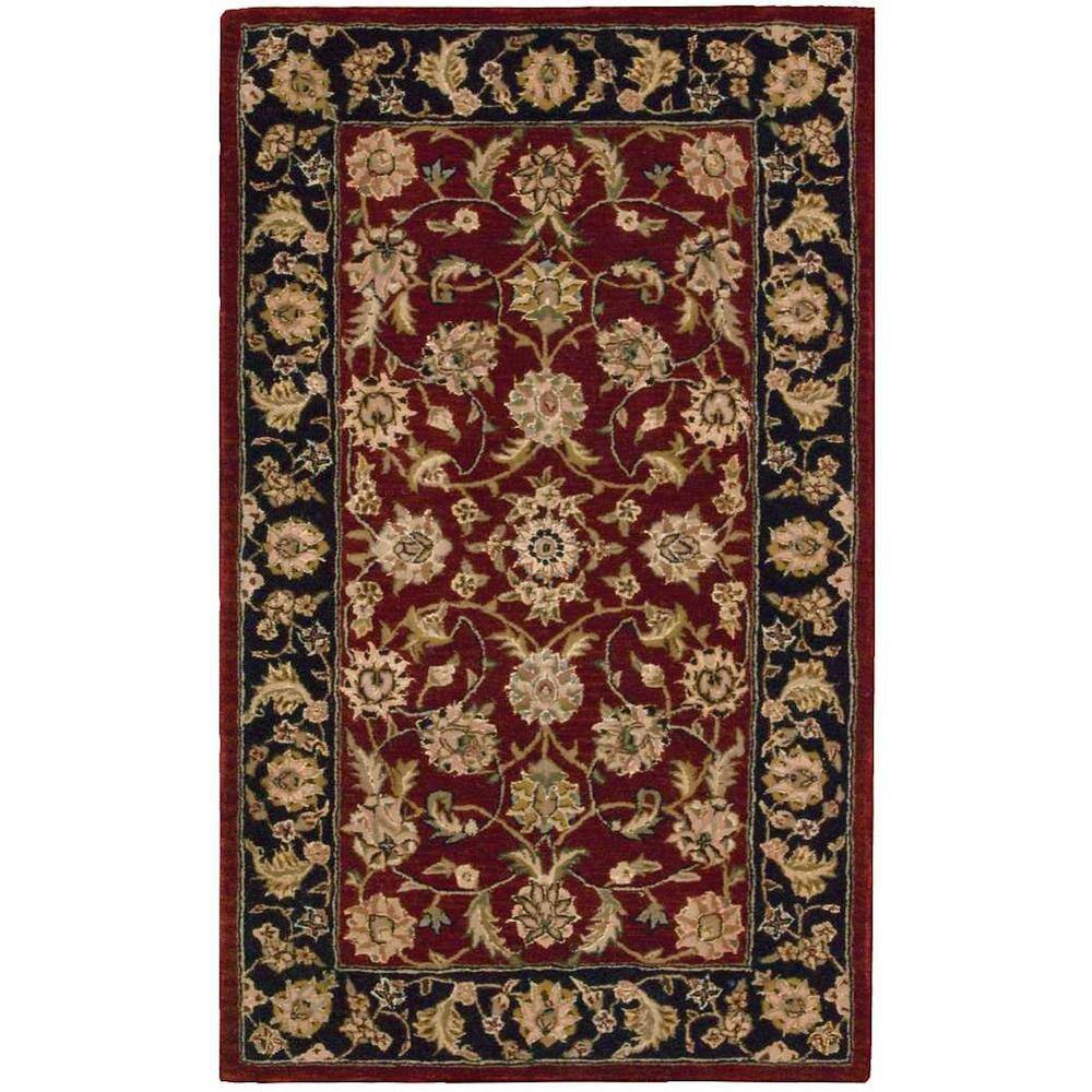 Nourison 2000 Burgundy 3 ft. x 4 ft. Persian Traditional Kitchen Area Rug 489951 The Home Depot