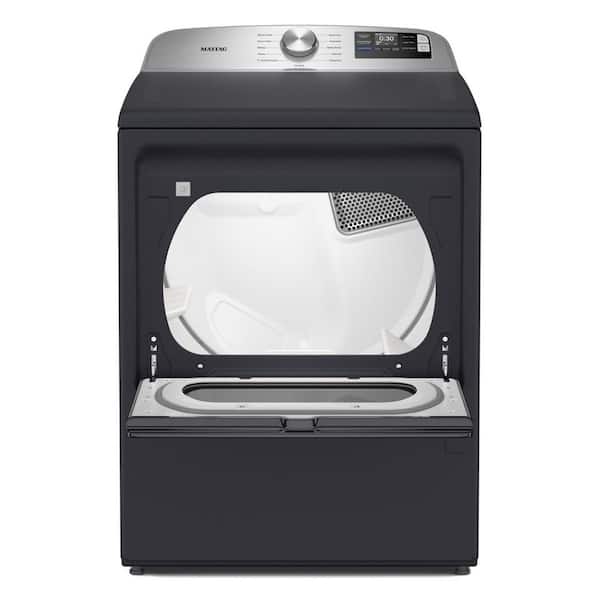 7.4 cu. ft. vented Top Load Electric Dryer in Midnight Steel with Extra Power