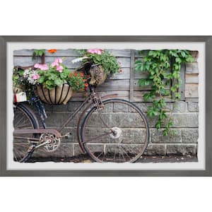 "Bike Planter" by Marmont Hill Framed Home Art Print 24 in. x 36 in.