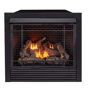36 in. Ventless Dual Fuel Fireplace Insert with Remote Control