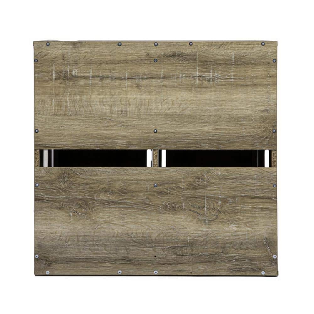 Oak Finish Tilt-Out Laundry Sorter Cabinet