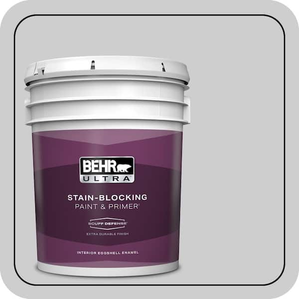 BEHR ULTRA 5 gal. #770E-2 Silver Screen color Extra Durable Eggshell Enamel Interior Paint & Primer