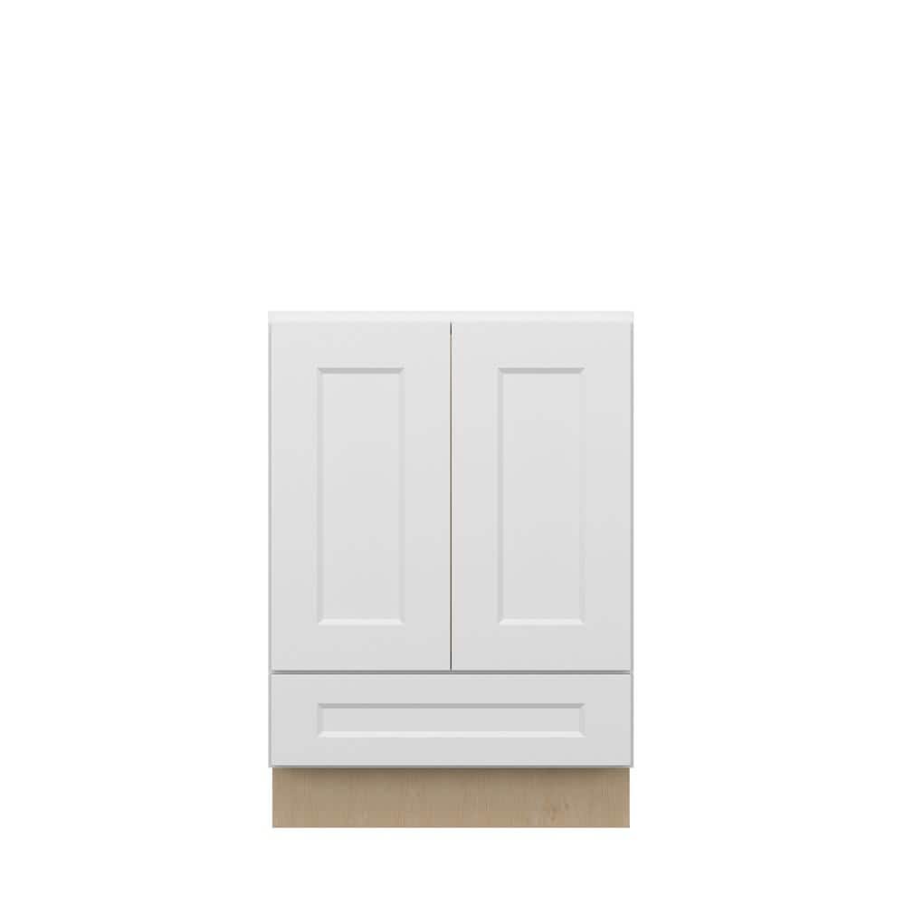 Norfolk Shaker 24 in. W x 34.5 in. H x 21 in. D in Painted White Plywood As
