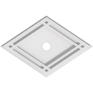 1 in. P X 12 in. W X 8 in. H X 1 in. ID Diamond Architectural Grade PVC Contemporary Ceiling Medallion