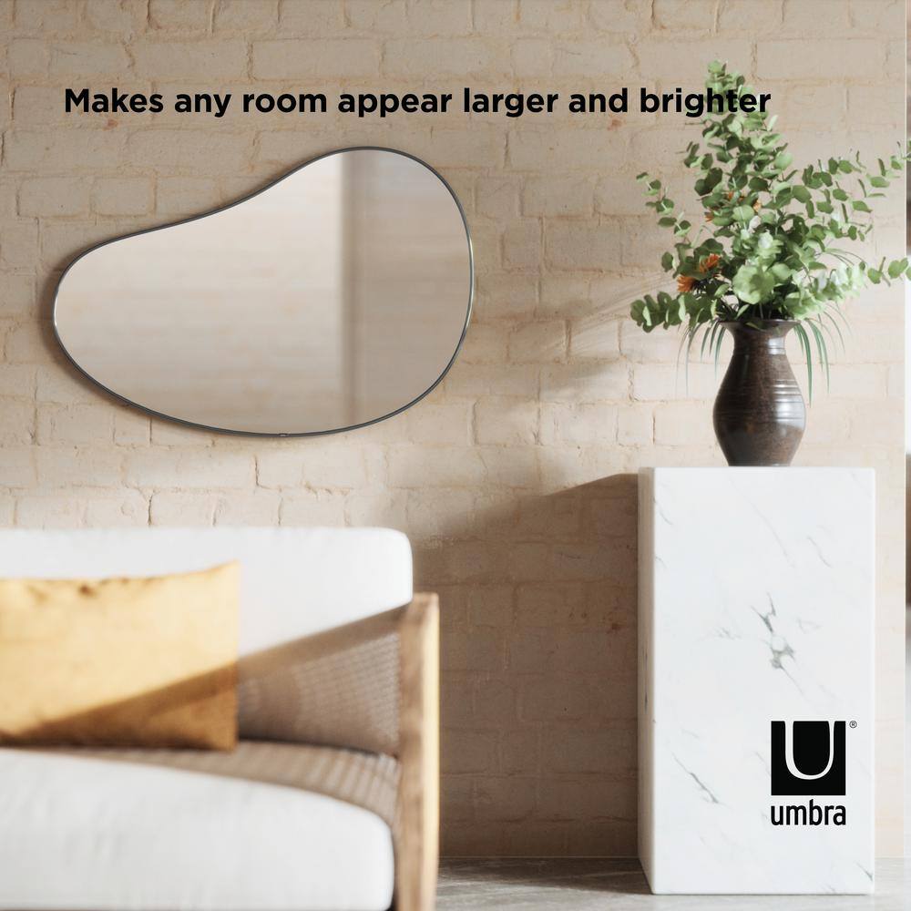 24" x 36" Abstract Shaped Metallic Wall Accent Mirror