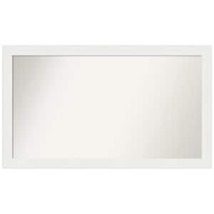 Vanity White Narrow 41.5 in. x 24.5 in. Custom Non-Beveled Recycled Polystyrene Framed Bathroom Vanity Wall Mirror