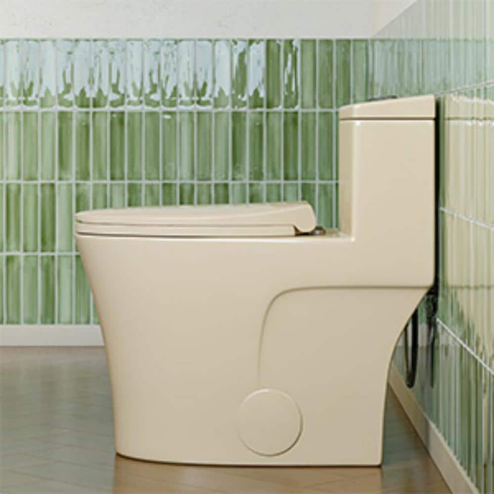 Bisque Elongated Dual Flush High Efficiency Toilet