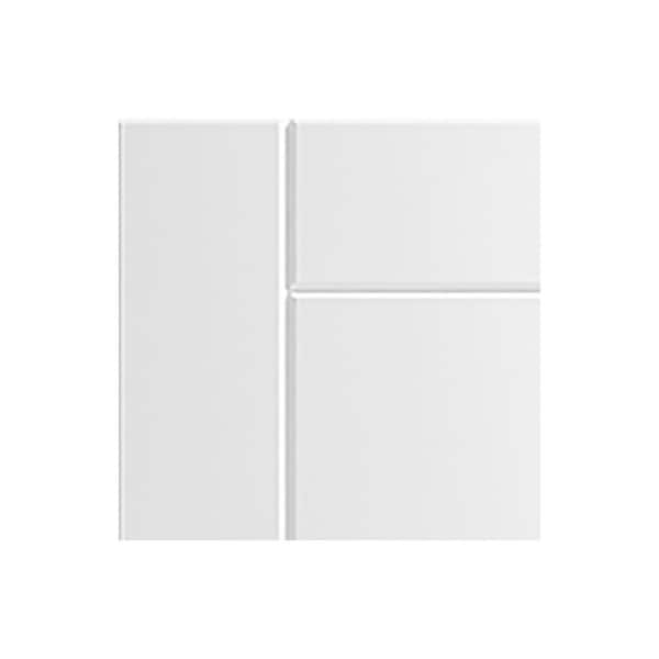 Sanibel 7.25 in. W x 0.625 in. D x 7.25 in. H White Cabinet Door Sample Shell White Matte