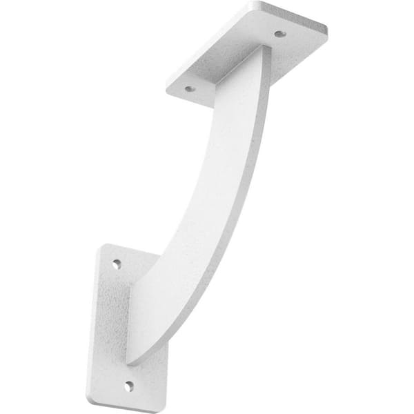Ekena Millwork 2 in. x 7 in. x 7 in. Steel Hammered White Bradford Bracket