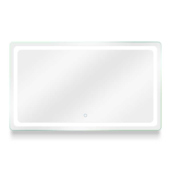Dyconn Egret 60 in. W x 35 in. H Frameless Rectangular LED Light Bathroom Vanity Mirror