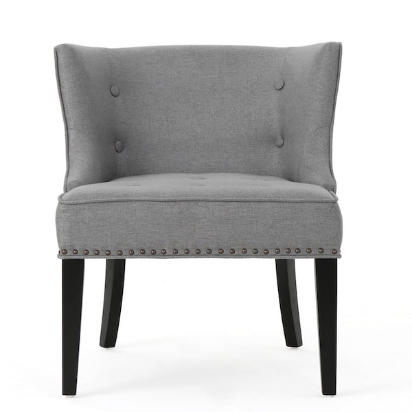 Noble House Adelina Grey Fabric Upholstered Club Chair