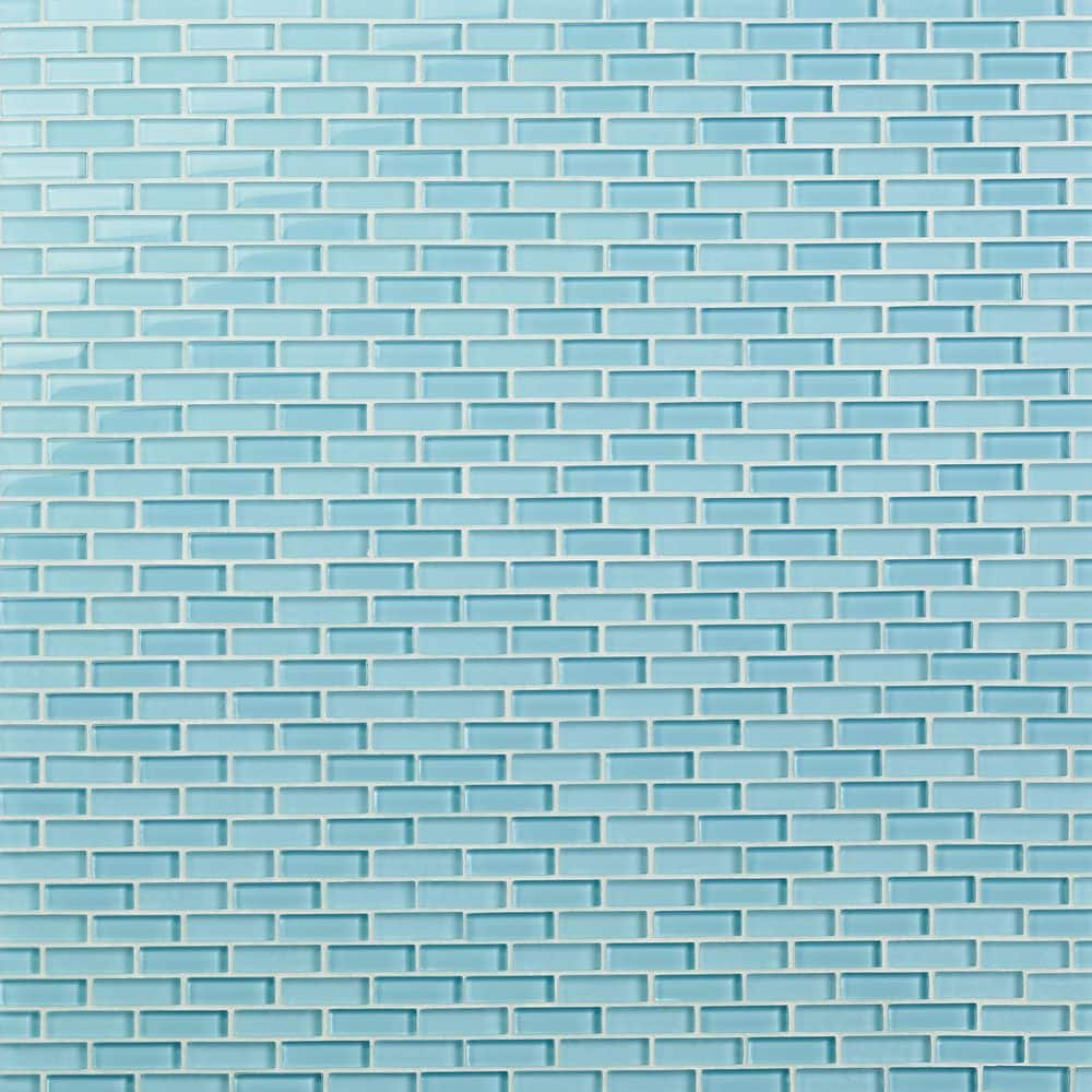 Ivy Hill Tile Contempo Turquoise Brick Pattern 12 In X 12 In X 8 Mm   Turquoise Ivy Hill Tile Glass Tile Ext3rd100955 64 1000 